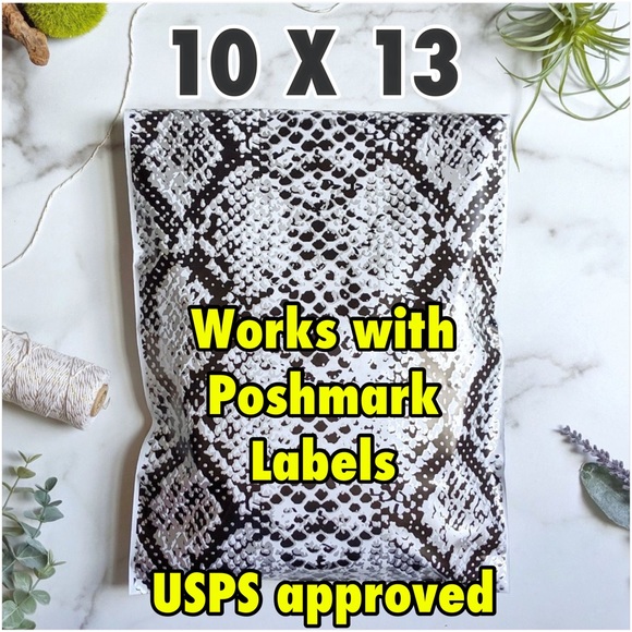 25 10X13 Poly Mailers Snake Skin Print PRICE IS FIRM - Picture 7 of 10